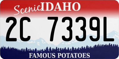 ID license plate 2C7339L