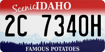 ID license plate 2C7340H
