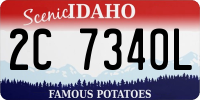ID license plate 2C7340L