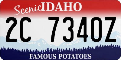 ID license plate 2C7340Z