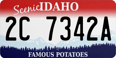 ID license plate 2C7342A
