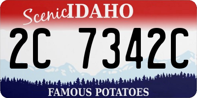 ID license plate 2C7342C