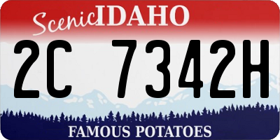 ID license plate 2C7342H