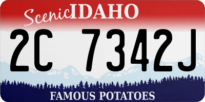 ID license plate 2C7342J