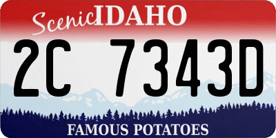 ID license plate 2C7343D
