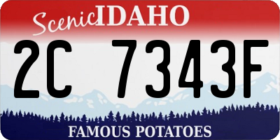ID license plate 2C7343F