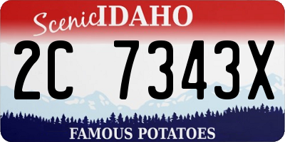 ID license plate 2C7343X