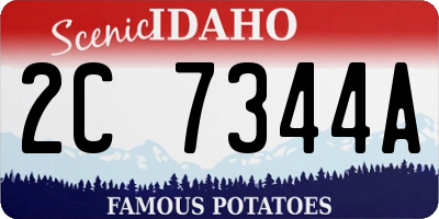 ID license plate 2C7344A