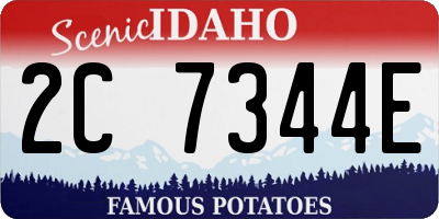 ID license plate 2C7344E