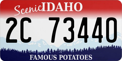 ID license plate 2C7344O