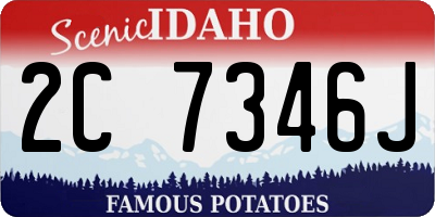 ID license plate 2C7346J