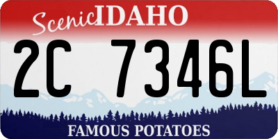 ID license plate 2C7346L