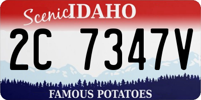 ID license plate 2C7347V