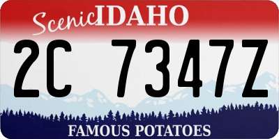 ID license plate 2C7347Z