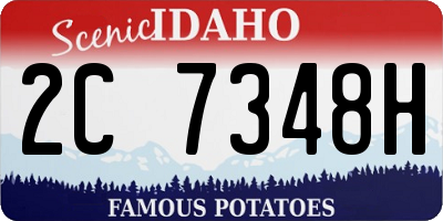 ID license plate 2C7348H