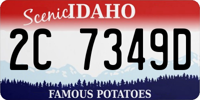 ID license plate 2C7349D