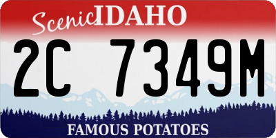 ID license plate 2C7349M