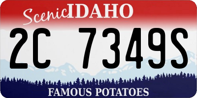 ID license plate 2C7349S