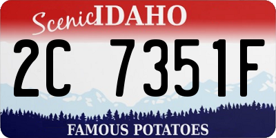 ID license plate 2C7351F