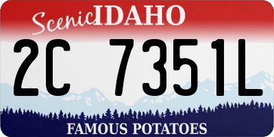 ID license plate 2C7351L
