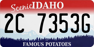 ID license plate 2C7353G