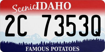 ID license plate 2C7353Q