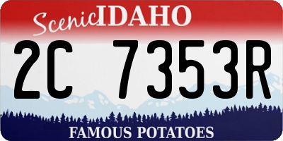 ID license plate 2C7353R