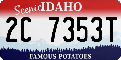 ID license plate 2C7353T