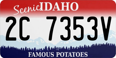 ID license plate 2C7353V