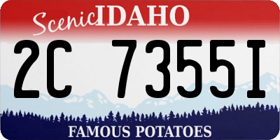 ID license plate 2C7355I