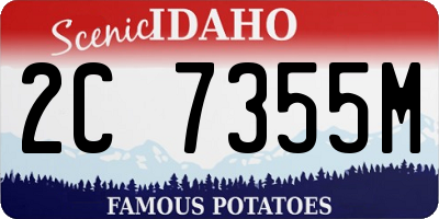 ID license plate 2C7355M