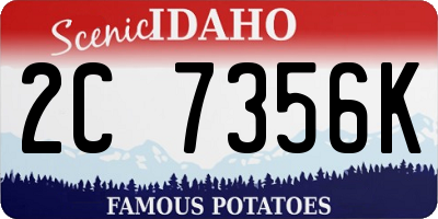 ID license plate 2C7356K