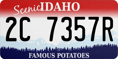 ID license plate 2C7357R