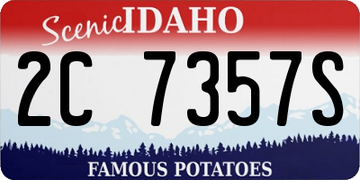 ID license plate 2C7357S