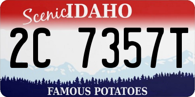 ID license plate 2C7357T