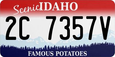 ID license plate 2C7357V