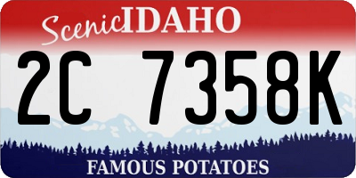 ID license plate 2C7358K