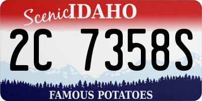 ID license plate 2C7358S