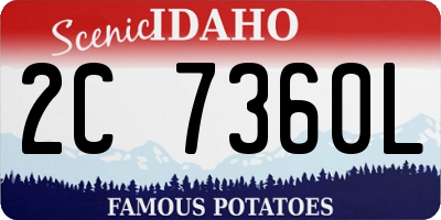 ID license plate 2C7360L