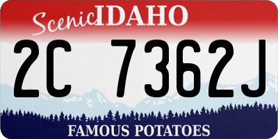 ID license plate 2C7362J