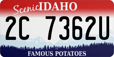 ID license plate 2C7362U