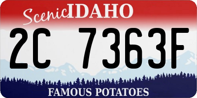 ID license plate 2C7363F