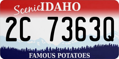 ID license plate 2C7363Q