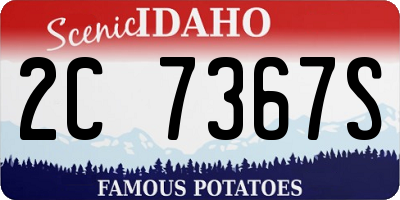 ID license plate 2C7367S