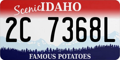 ID license plate 2C7368L