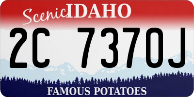 ID license plate 2C7370J