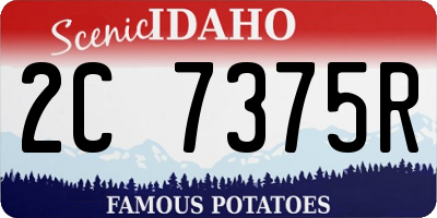 ID license plate 2C7375R
