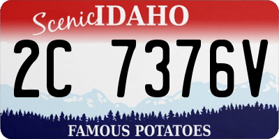 ID license plate 2C7376V