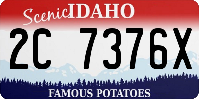 ID license plate 2C7376X