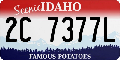 ID license plate 2C7377L